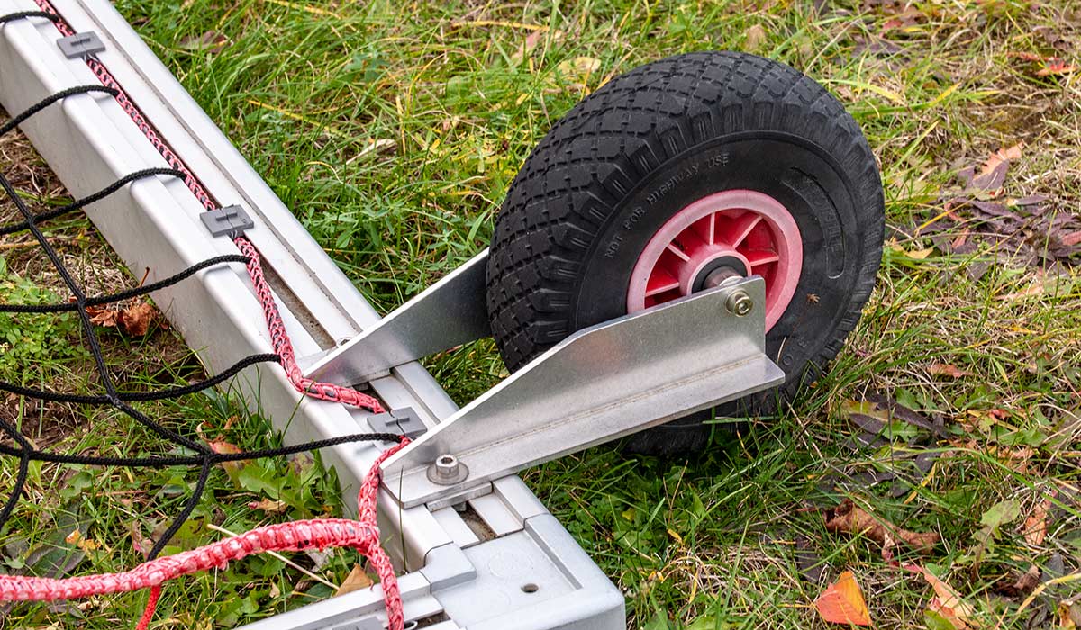 Fussballtor Transportrollen hinten